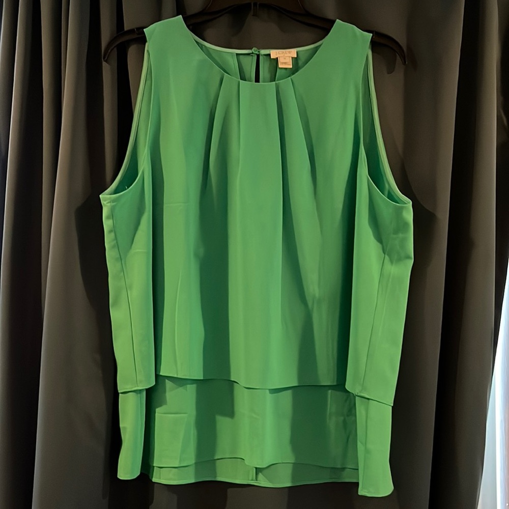 J. Crew sleeveless pleated top